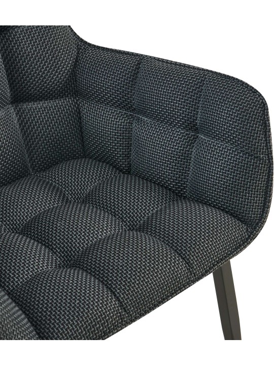Chaise Tirana tissu, gris titane