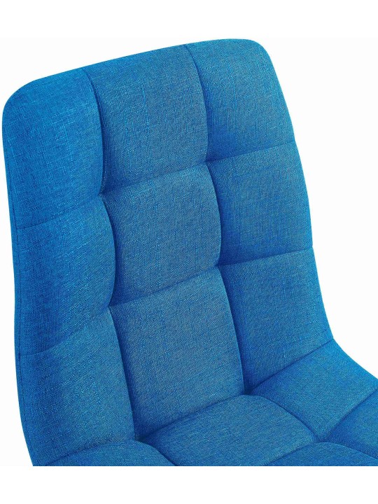Lot de 2 chaises de salle à manger Tilde tissu, bleu clair
