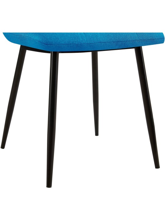 Lot de 2 chaises de salle à manger Tilde tissu, bleu clair