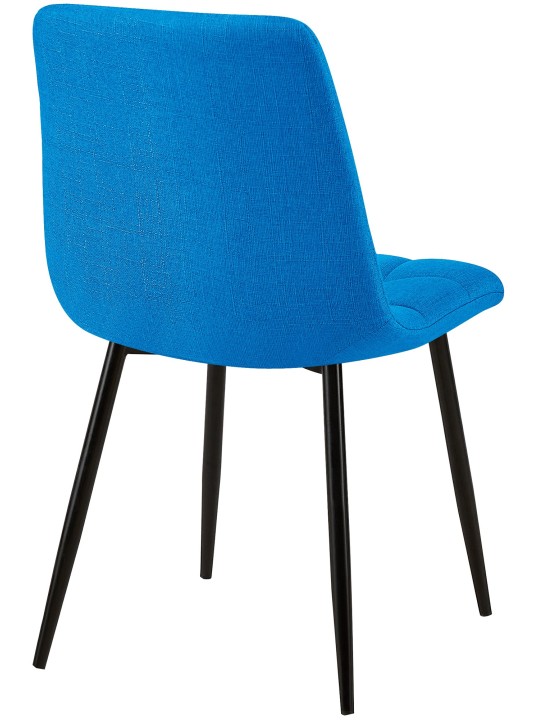 Lot de 2 chaises de salle à manger Tilde tissu, bleu clair