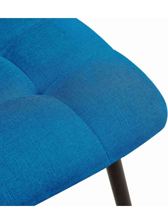Lot de 2 chaises de salle à manger Tilde tissu, bleu clair