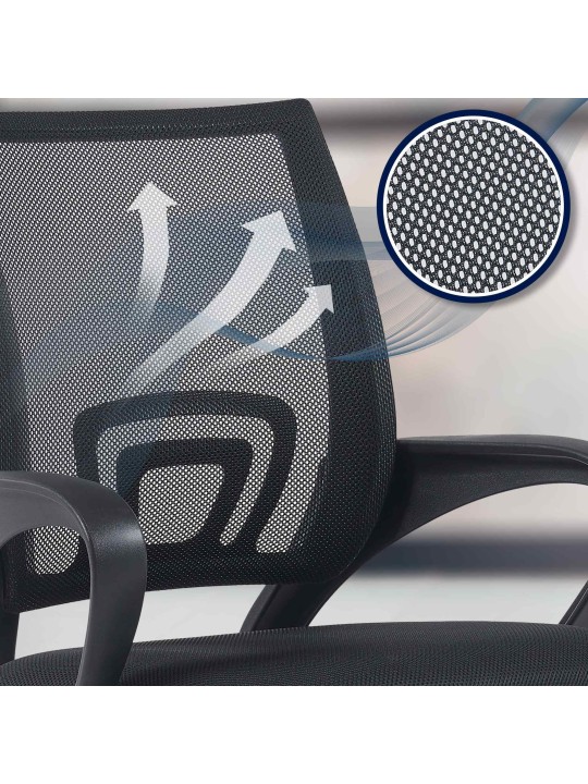 Chaise de bureau Genius, noir