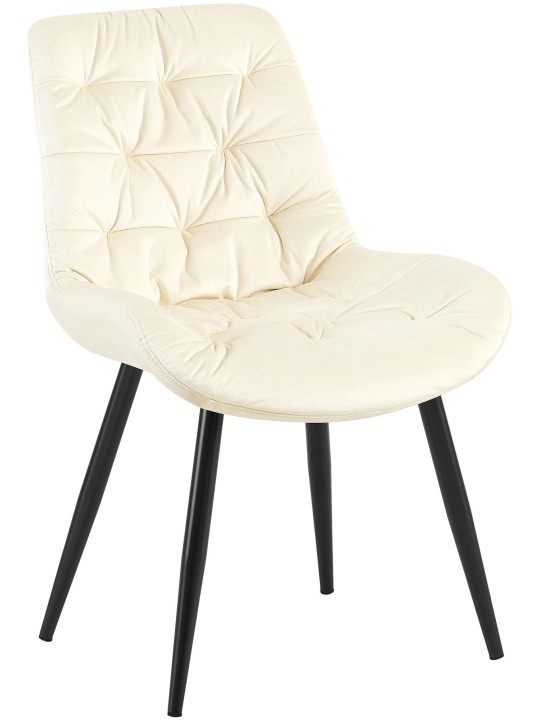 Chaise de salle à manger en velours Rossford, crème Chaise de salle à manger en velours Rossford, crème