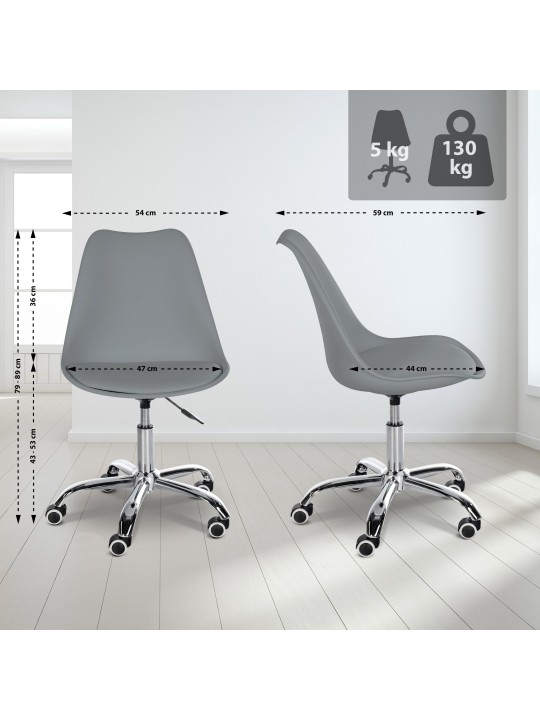 Tabouret de travail Laflin, gris