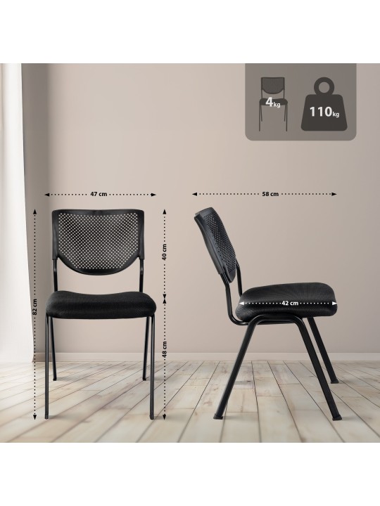 Chaise Kaber, noir/noir Chaise Kaber, noir/noir