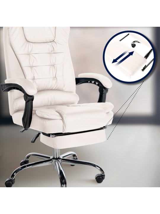 Chaise de bureau Oxygen simili cuir, blanc Chaise de bureau Oxygen simili cuir, blanc