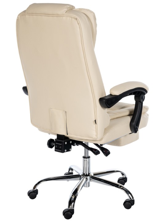 Chaise de bureau Oxygen simili cuir, crème Chaise de bureau Oxygen simili cuir, crème