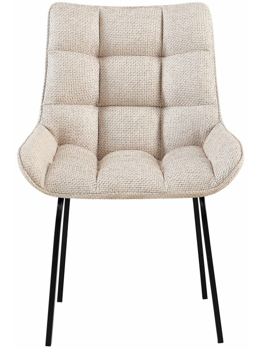 Chaise Saranda tissu, ivoire