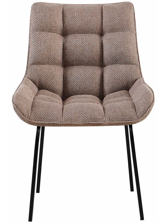 Chaise Saranda tissu, terre brune