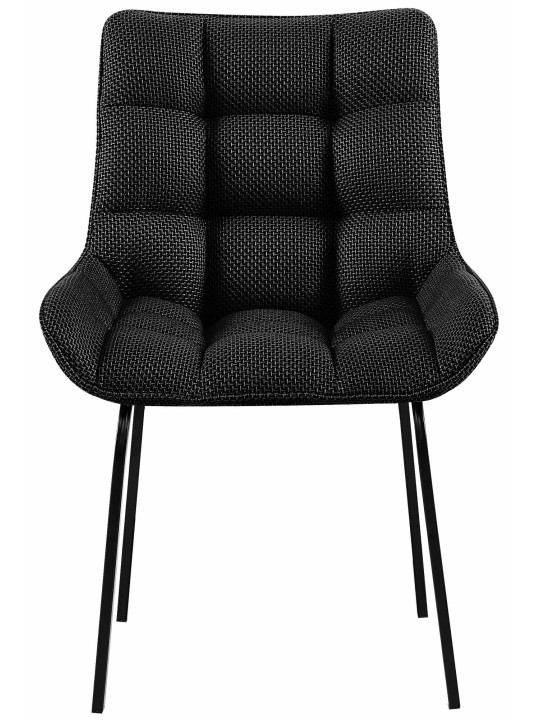 Chaise Saranda tissu, gris titane