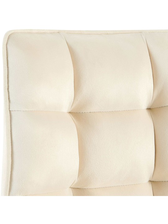 Chaise Saranda velours, crème