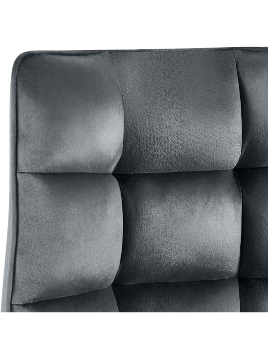 Chaise Saranda velours, gris foncé