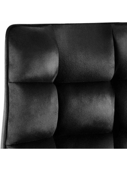 Chaise Saranda velours, noir