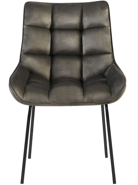 Chaise Saranda velours, anthracite