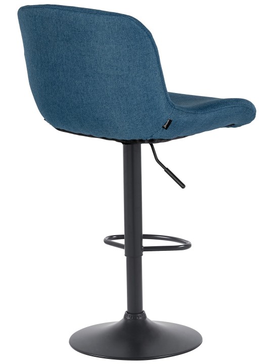 Tabouret de bar Solon tissu, bleu