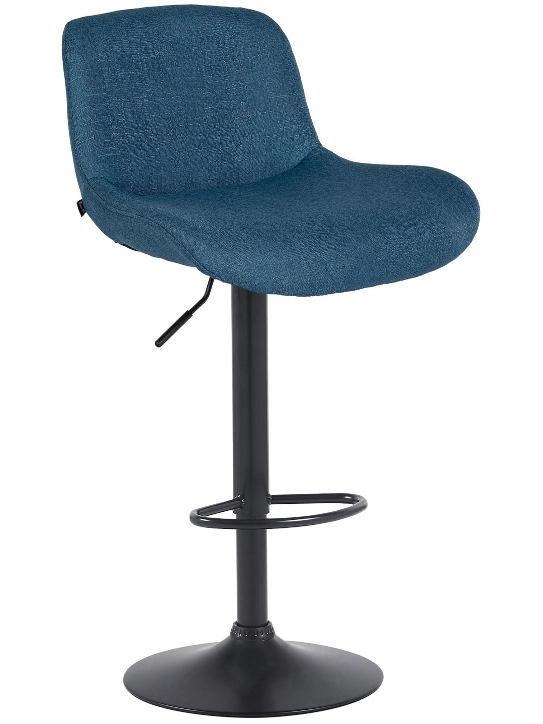 Tabouret de bar Solon tissu, bleu