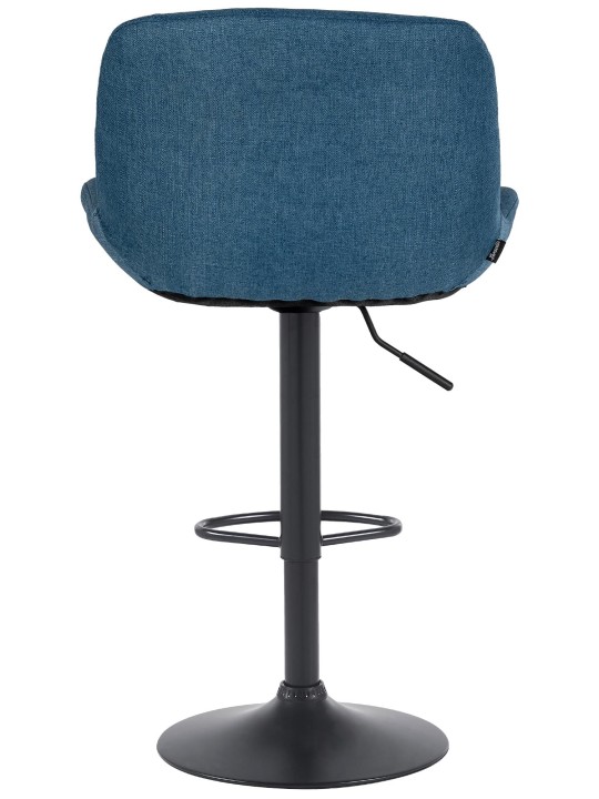 Tabouret de bar Solon tissu, bleu