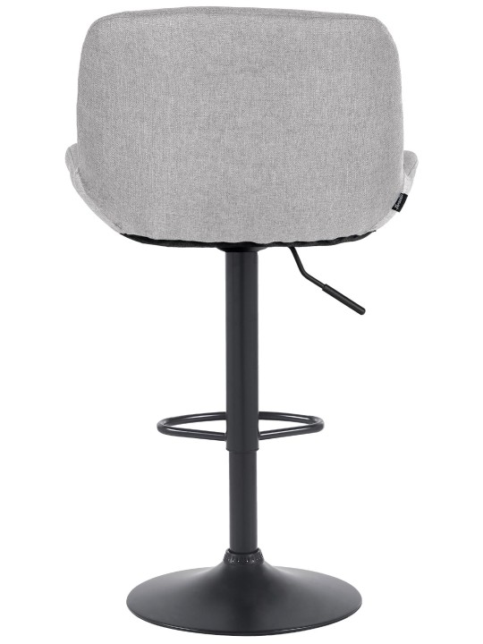 Tabouret de bar Solon tissu, gris clair