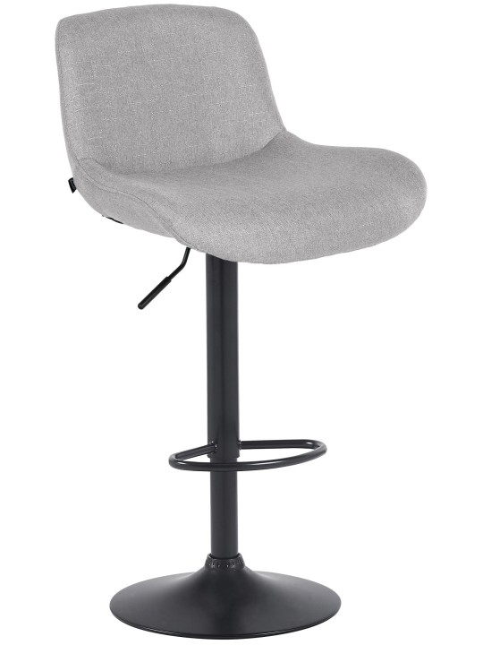 Tabouret de bar Solon tissu, gris clair