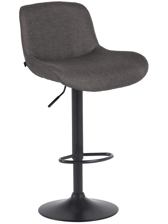 Tabouret de bar Solon tissu, gris foncé Tabouret de bar Solon tissu, gris foncé