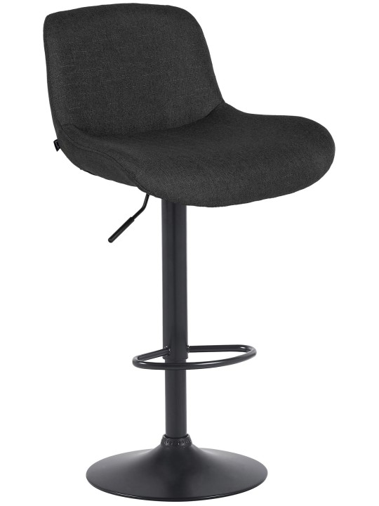 Tabouret de bar Solon tissu, noir