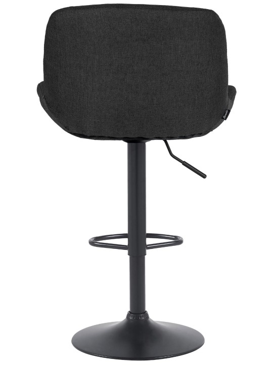 Tabouret de bar Solon tissu, noir