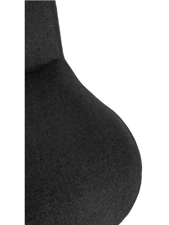 Tabouret de bar Solon tissu, noir