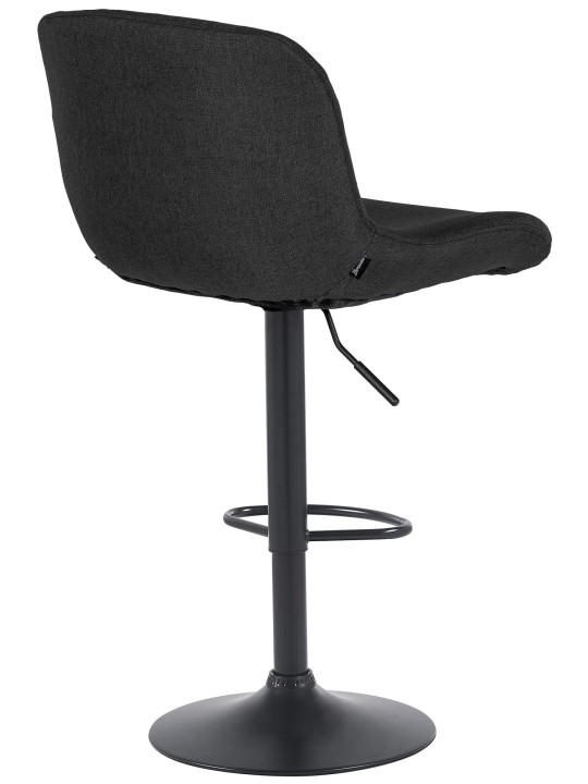 Tabouret de bar Solon tissu, noir