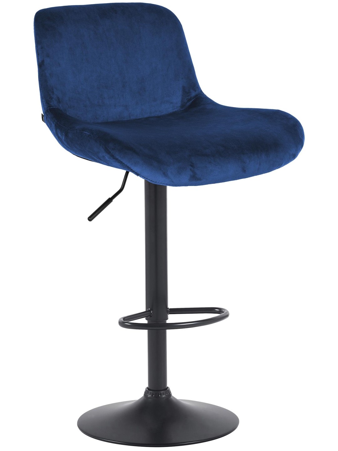 Tabouret de bar Solon velours, bleu