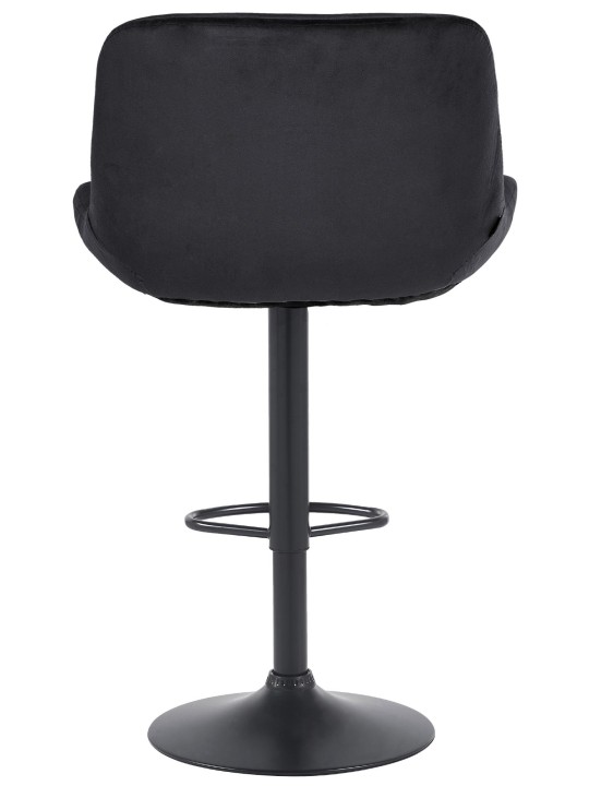 Tabouret de bar Solon velours, noir