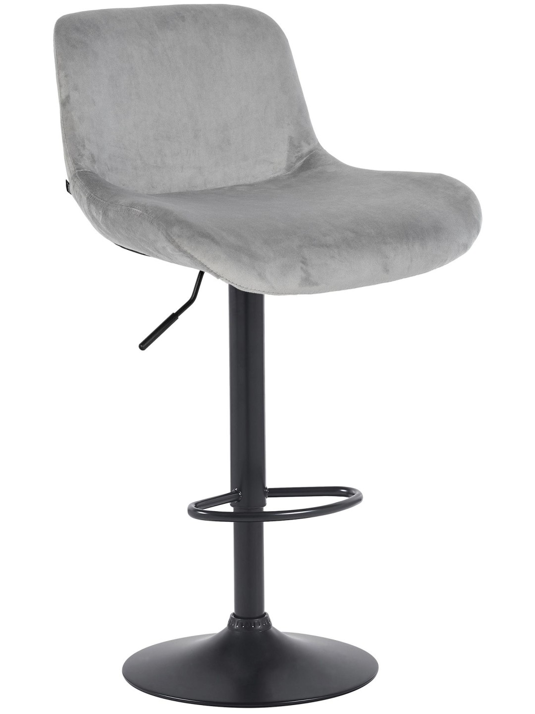 Tabouret de bar Solon velours, gris