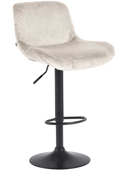 Tabouret de bar Solon velours, crème