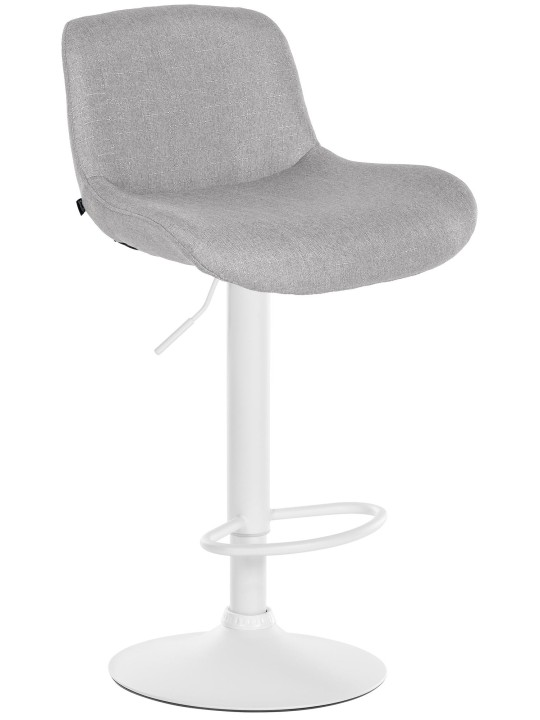 Tabouret de bar Solon tissu, gris clair