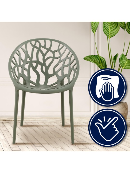 Ensemble de 4 chaises Hope, olive