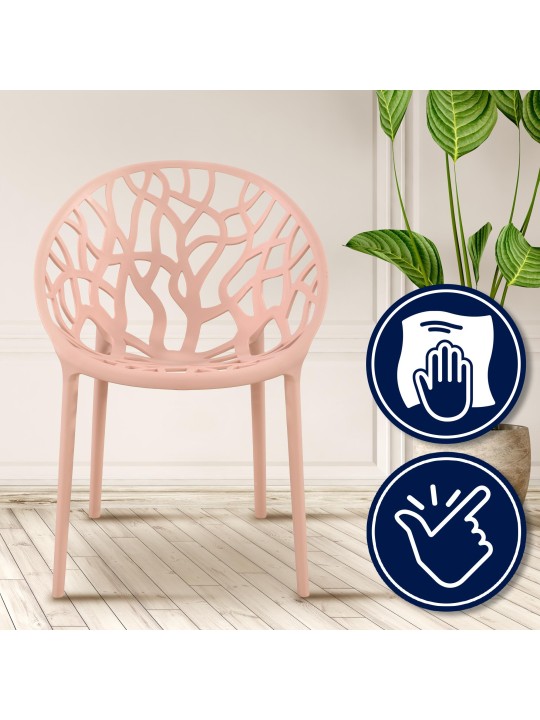 Ensemble de 4 chaises Hope, rose