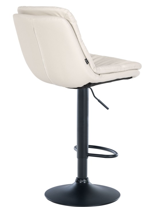 Tabouret de bar Laurel simili cuir, blanc