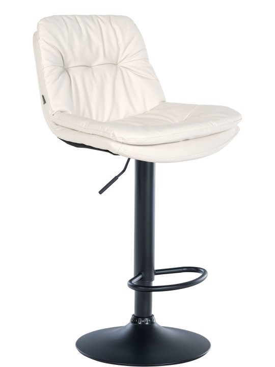 Tabouret de bar Laurel simili cuir, blanc
