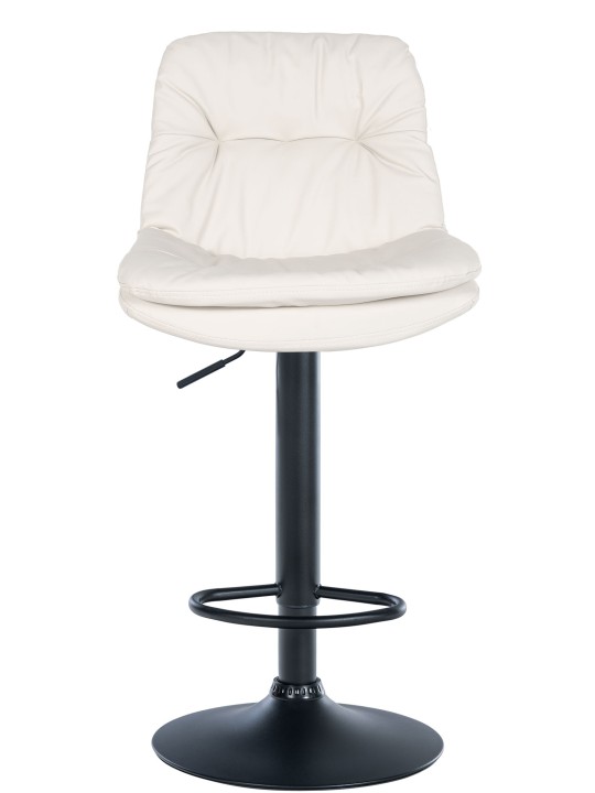 Tabouret de bar Laurel simili cuir, blanc