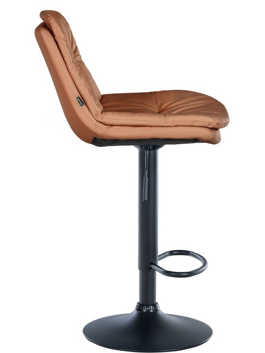 Tabouret de bar Laurel simili cuir, brun clair