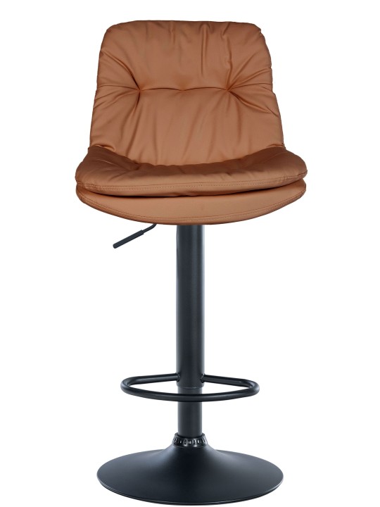 Tabouret de bar Laurel simili cuir, brun clair