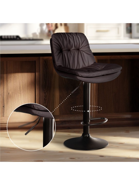 Tabouret de bar Laurel simili cuir, brun Tabouret de bar Laurel simili cuir, brun