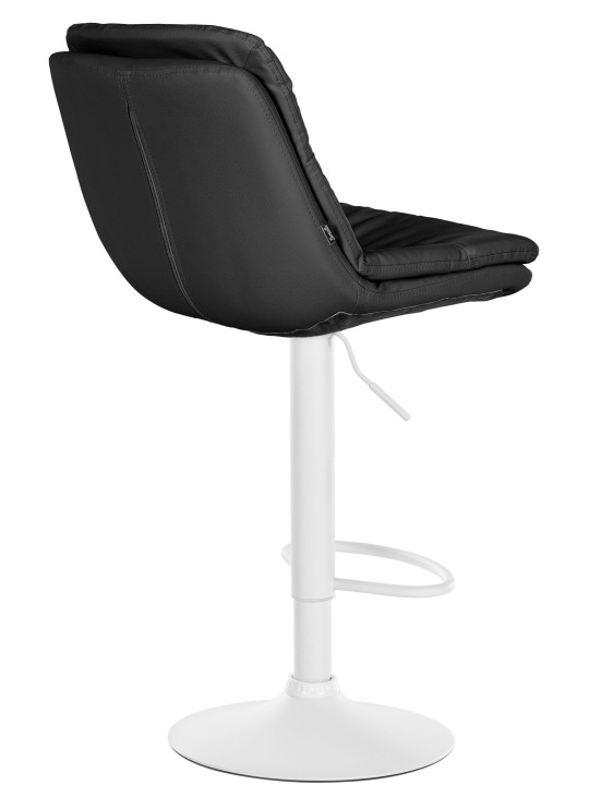 Tabouret de bar Laurel simili cuir, noir