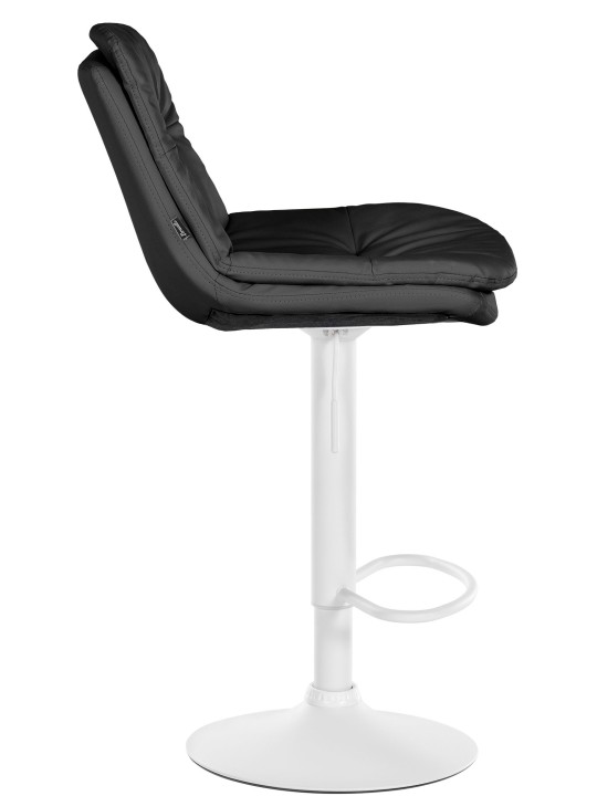 Tabouret de bar Laurel simili cuir, noir