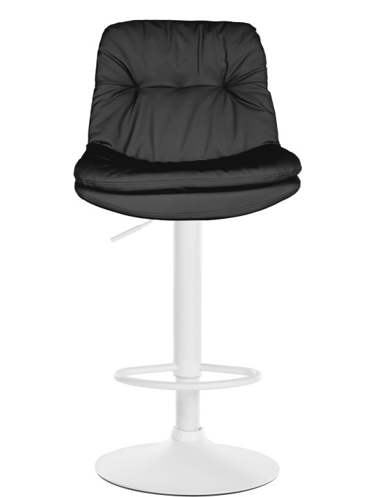 Tabouret de bar Laurel simili cuir, noir