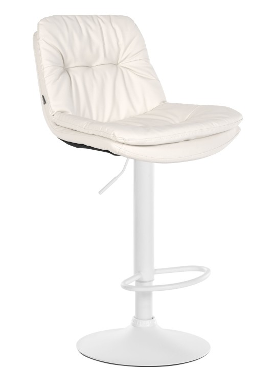 Tabouret de bar Laurel simili cuir, blanc Tabouret de bar Laurel simili cuir, blanc