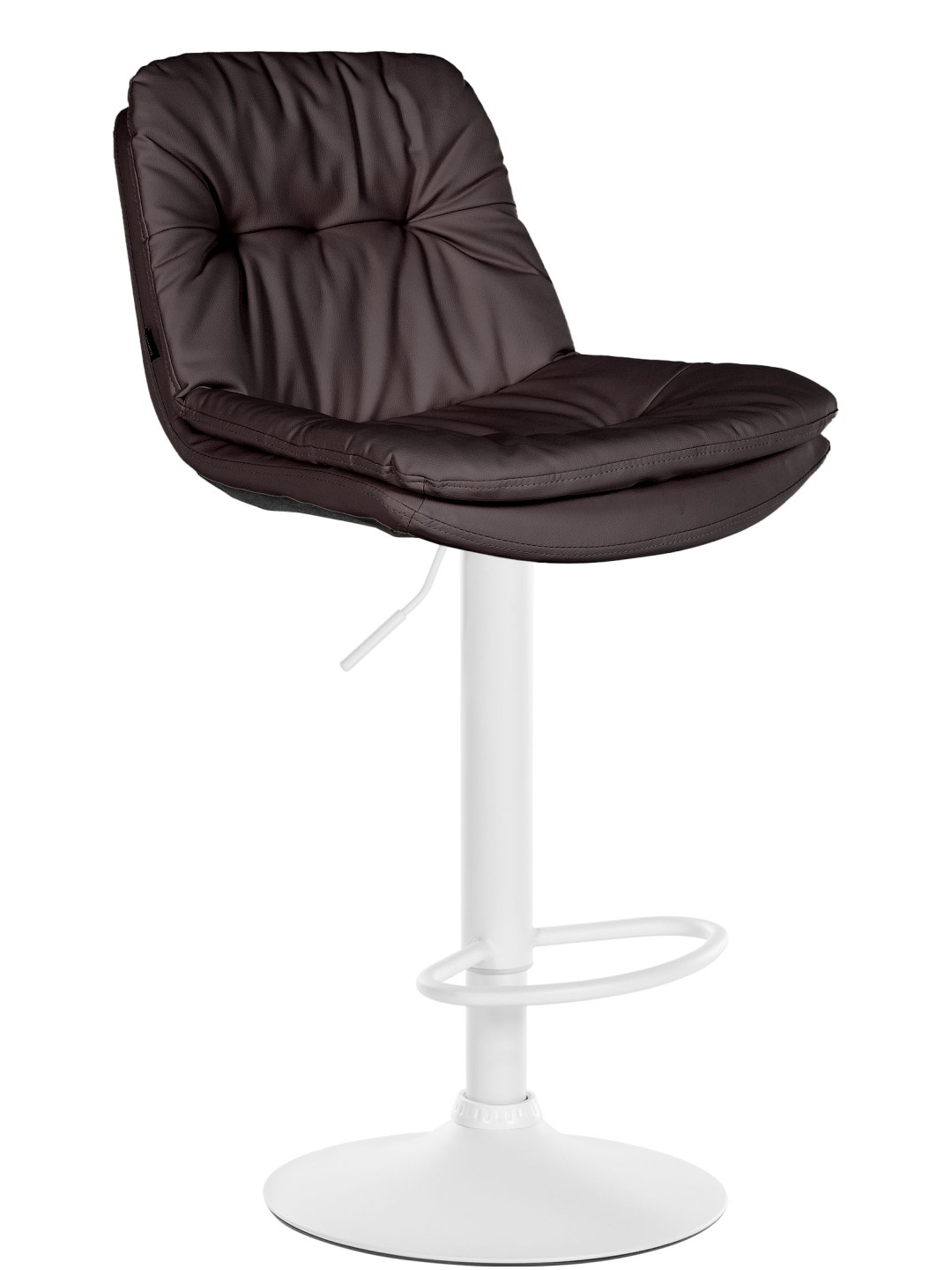 Tabouret de bar Laurel simili cuir, brun