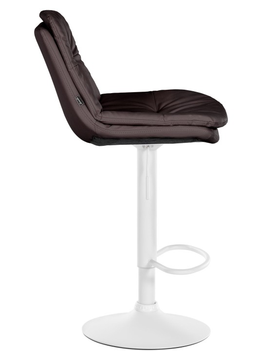 Tabouret de bar Laurel simili cuir, brun