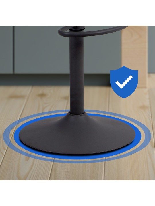 Lot de 4 tabourets de bar Aveiro simili cuir, noir