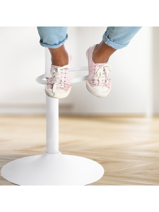 Ensemble de 4 tabourets de bar Aveiro, blanc