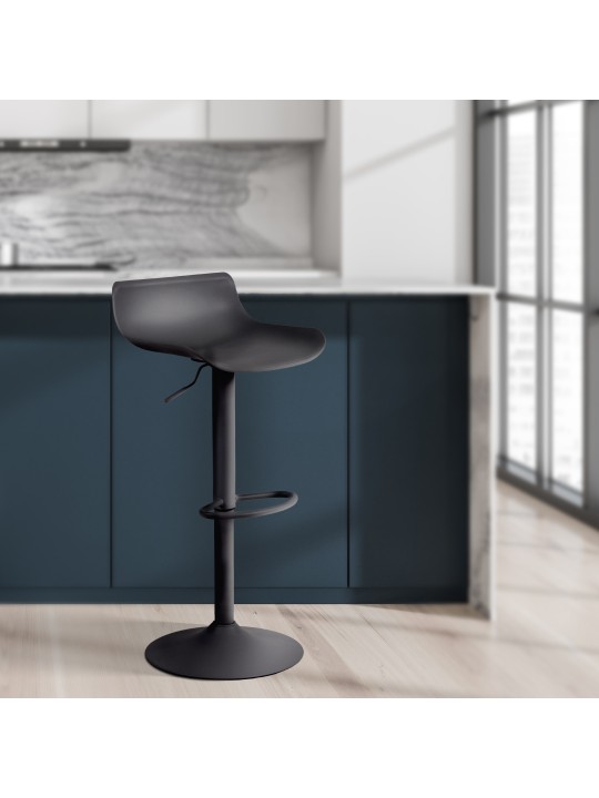 Ensemble de 4 tabourets de bar Aveiro, noir